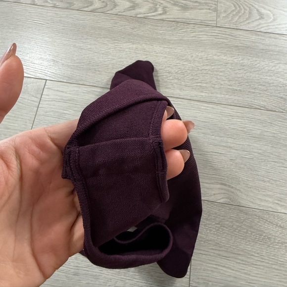 Zara Knit Plum Burgundy One Shoulder Body Suit - Picture 7 of 13